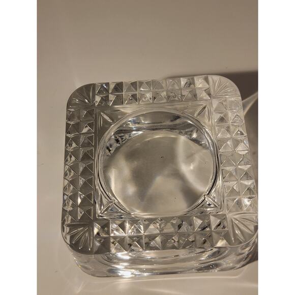 Vintage Crystal Glass Ashtray Trinket Dish Coins Keepsakes Made in France - Picture 6 of 9